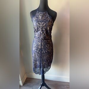 Elegant Lace Halter Dress NWOT size Large